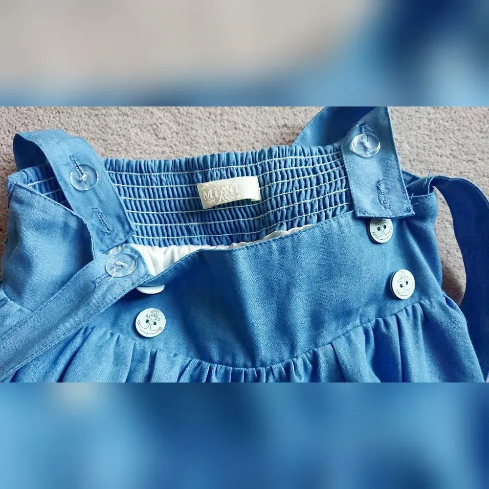 Pastel Blue Mini Dress & Suspender Skirt Set - Picture 9 of 11